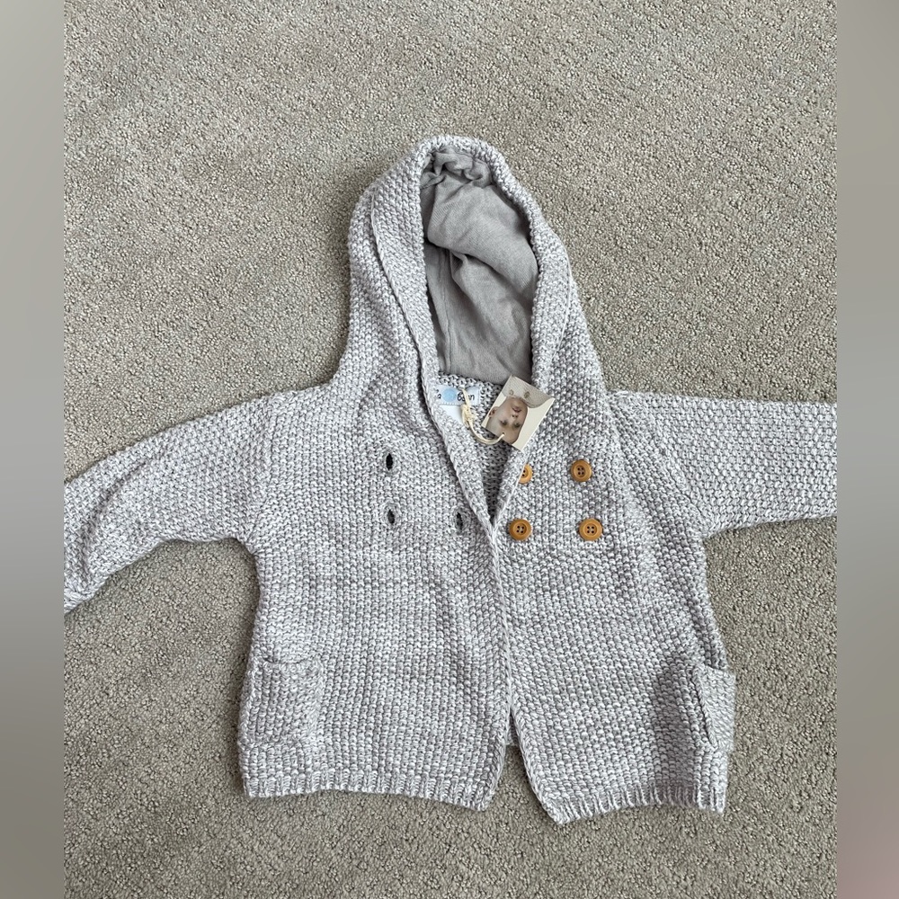 Double breasted knit sweater